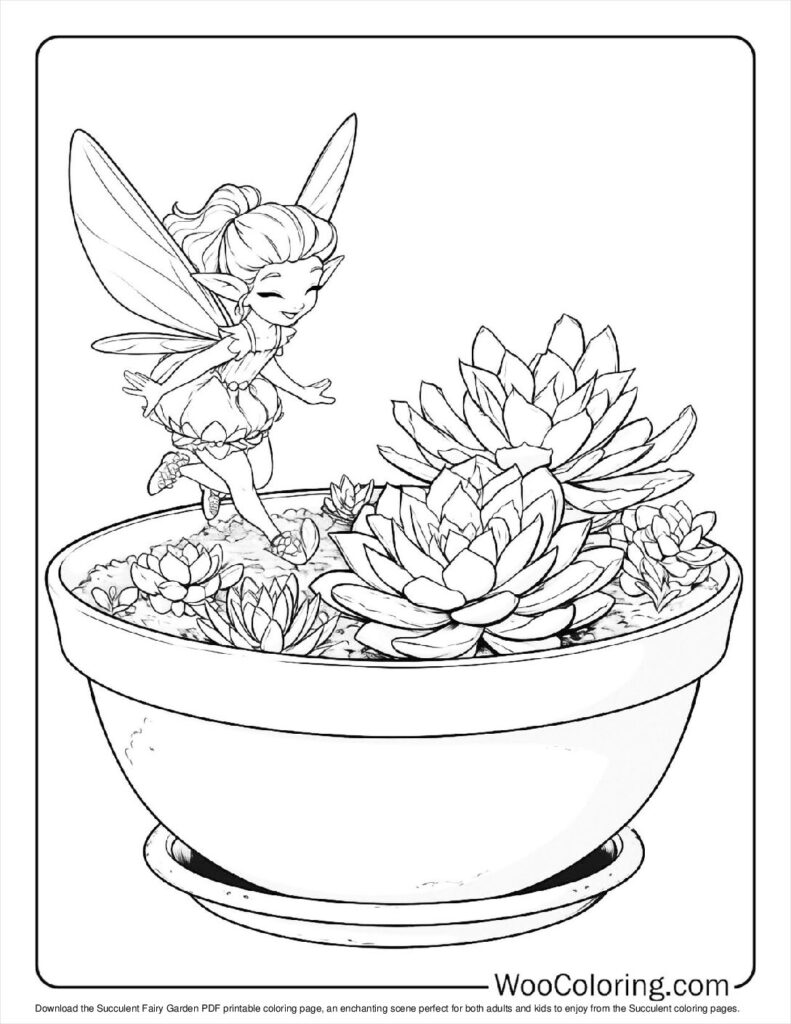 100  Succulent coloring pages  Free PDF To Print  - 47