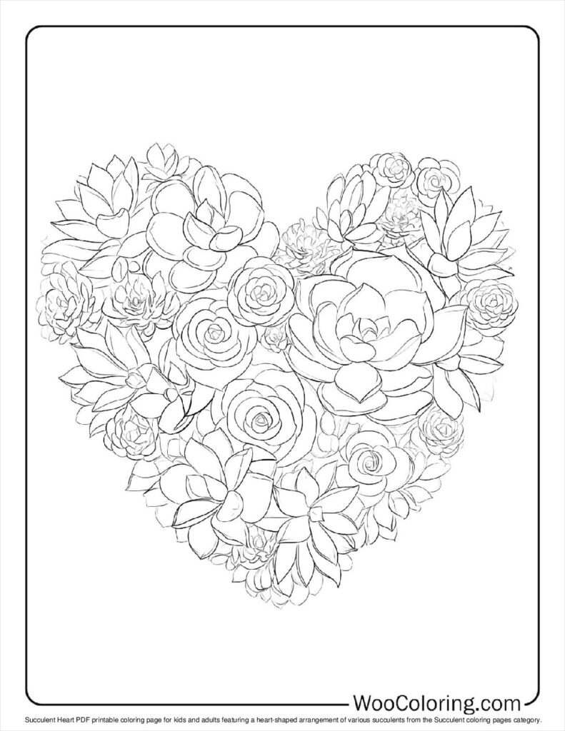 100  Succulent coloring pages  Free PDF To Print  - 3