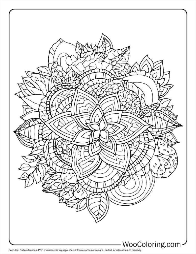 100  Succulent coloring pages  Free PDF To Print  - 86