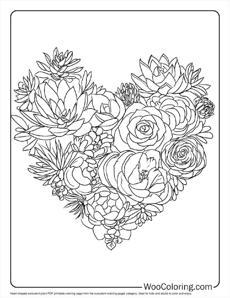 100  Succulent coloring pages  Free PDF To Print  - 1