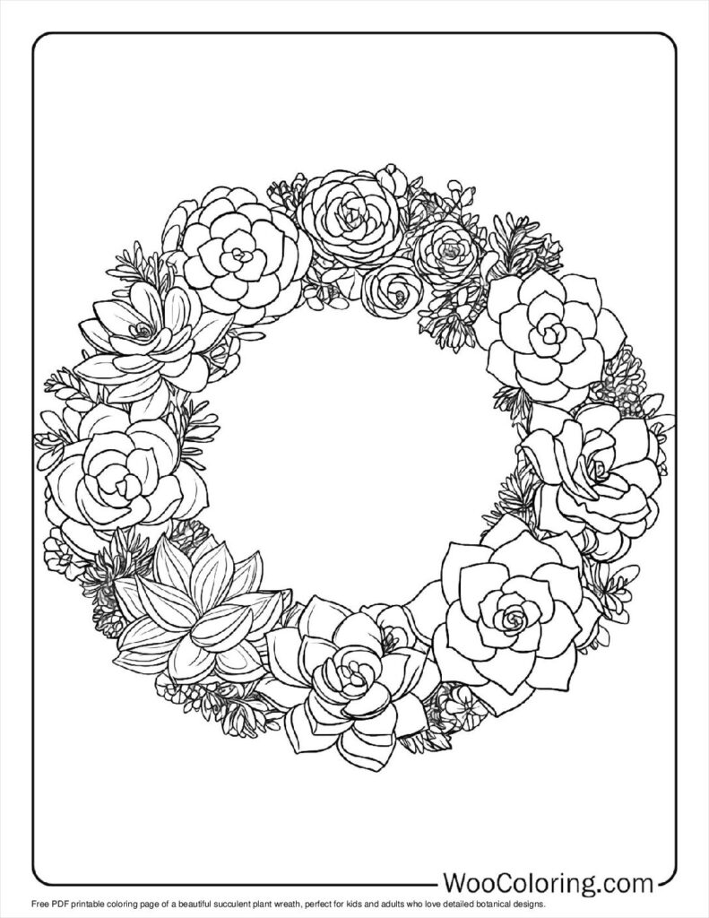 100  Succulent coloring pages  Free PDF To Print  - 72