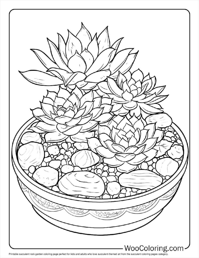 100  Succulent coloring pages  Free PDF To Print  - 99