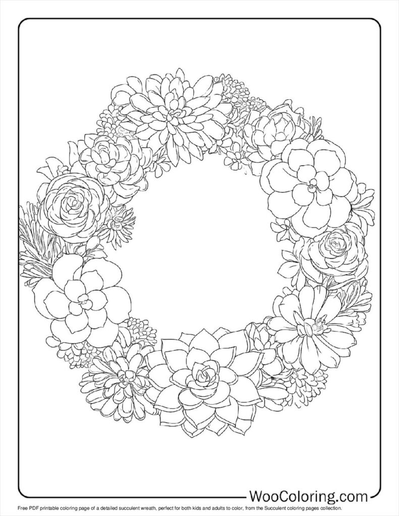 100  Succulent coloring pages  Free PDF To Print  - 62