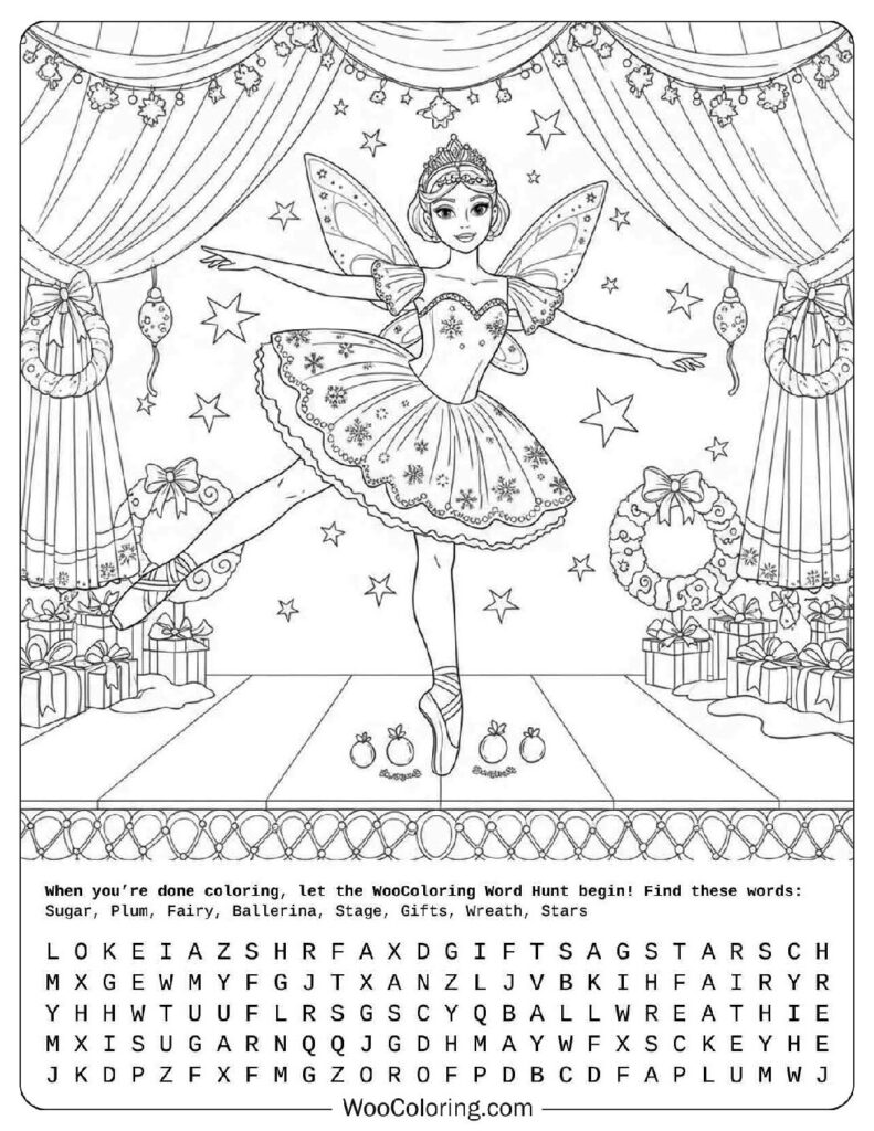 Sugar Plum Fairy Coloring Page