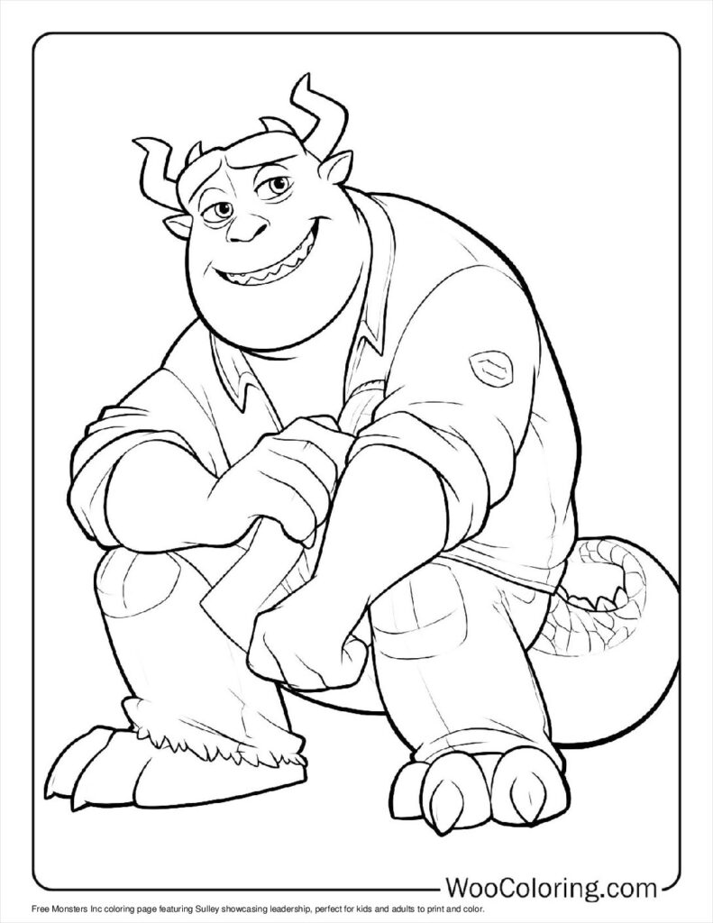 Sulley’s leadership Coloring Page For Kids