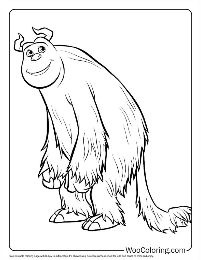 Sulley’s scare success Coloring In For Kids