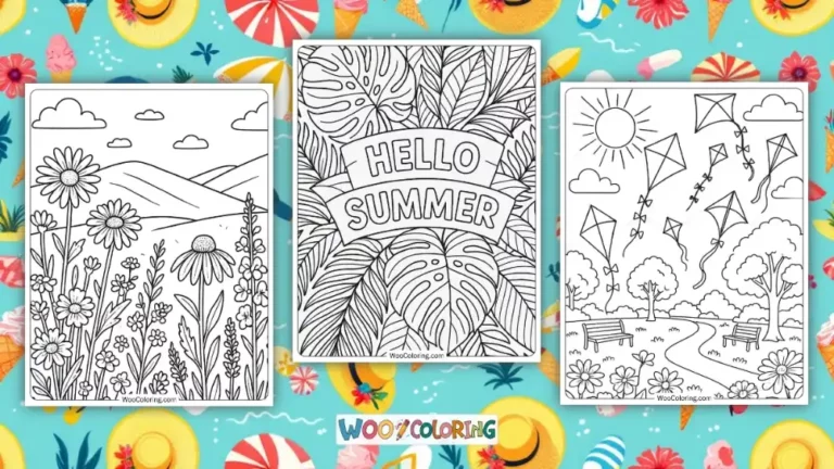 Summer Coloring Pages Design Image