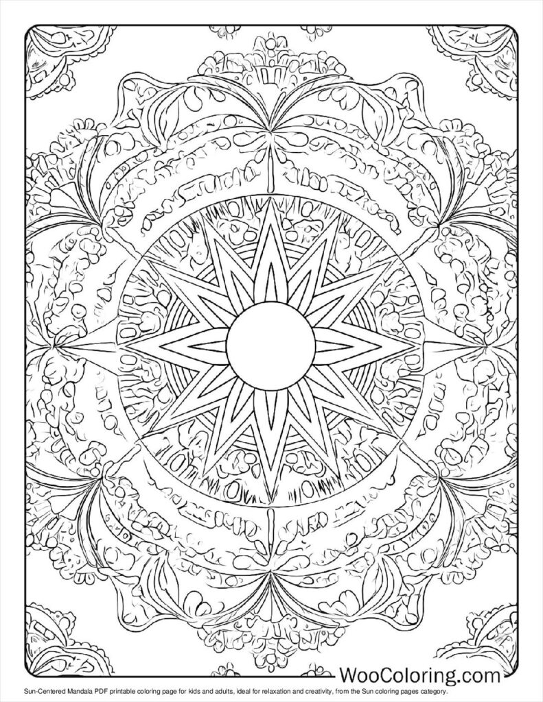 100  Sun coloring pages  Free PDF To Print  - 60