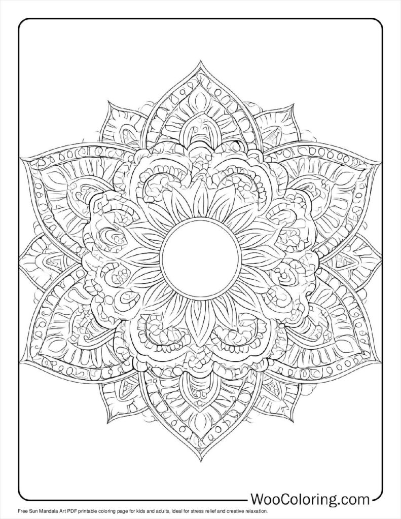 100  Sun coloring pages  Free PDF To Print  - 70