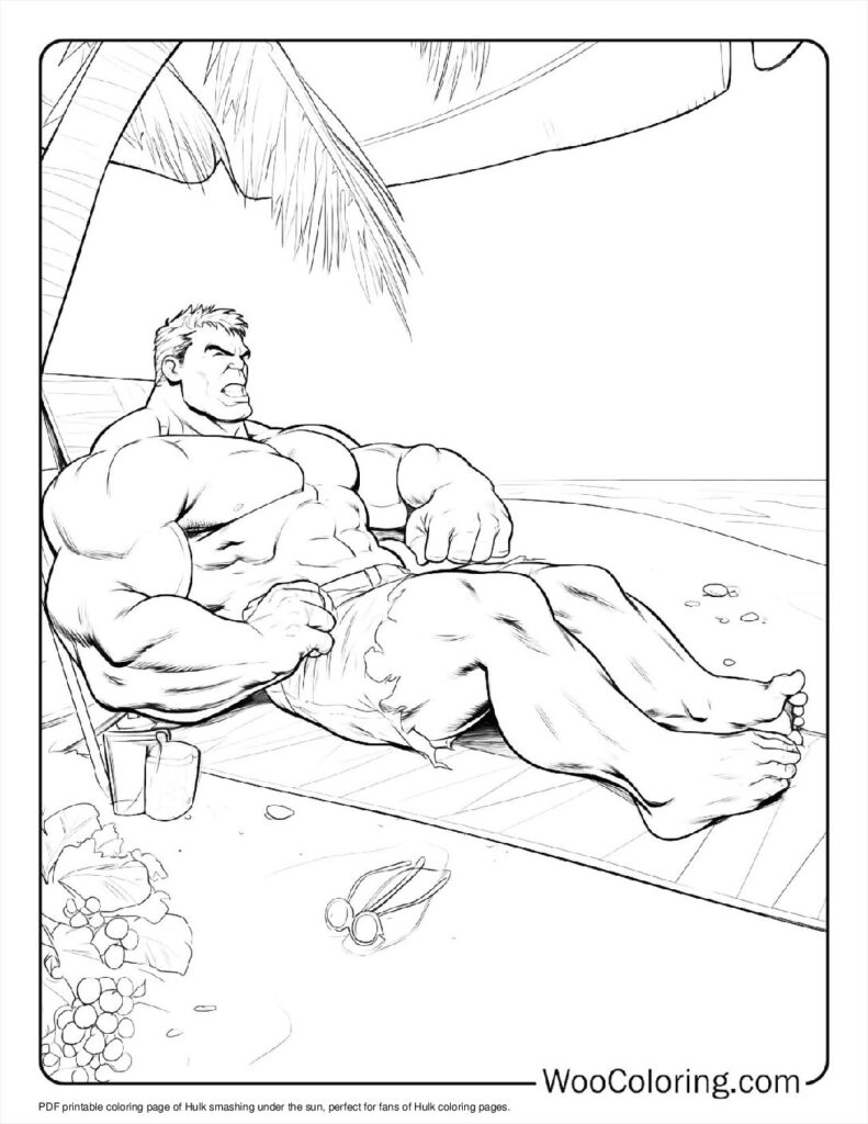 Sun and Hulk Smash Coloring In For Kids