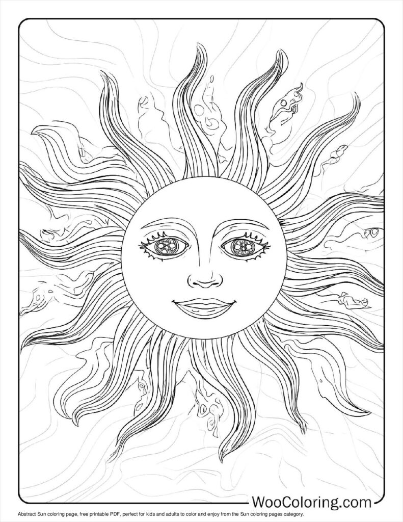 100  Sun coloring pages  Free PDF To Print  - 88