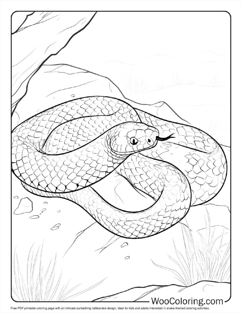 Sunbathing rattlesnake