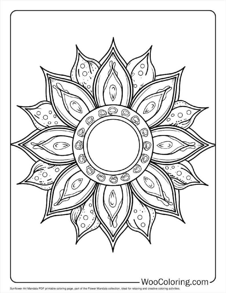100  Flower Mandala coloring pages  Free PDF To Print  - 46