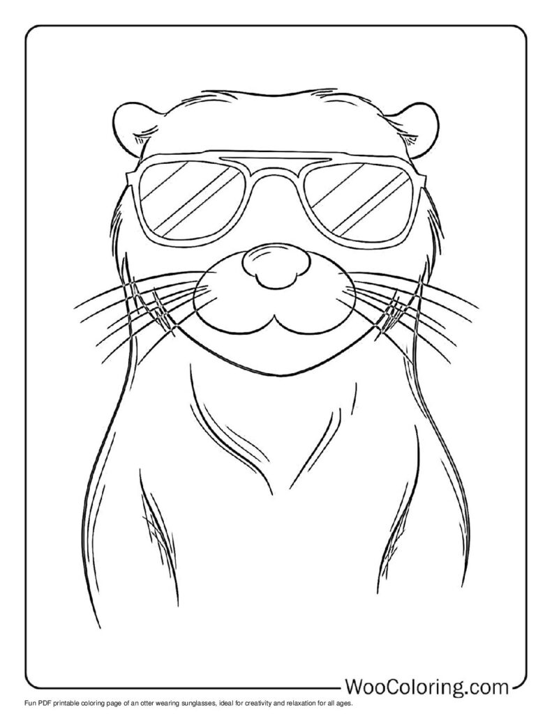 100  Otter coloring pages  Free PDF To Print  - 4