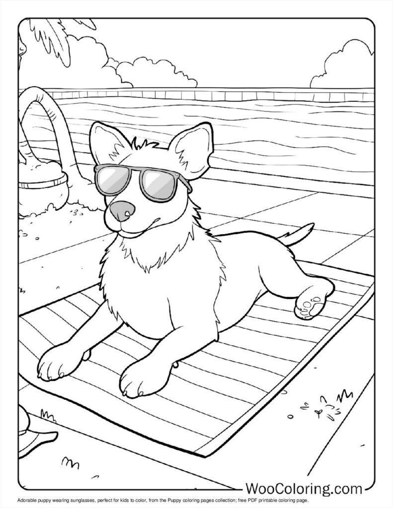 100  Puppy coloring pages  Free PDF To Print  - 82