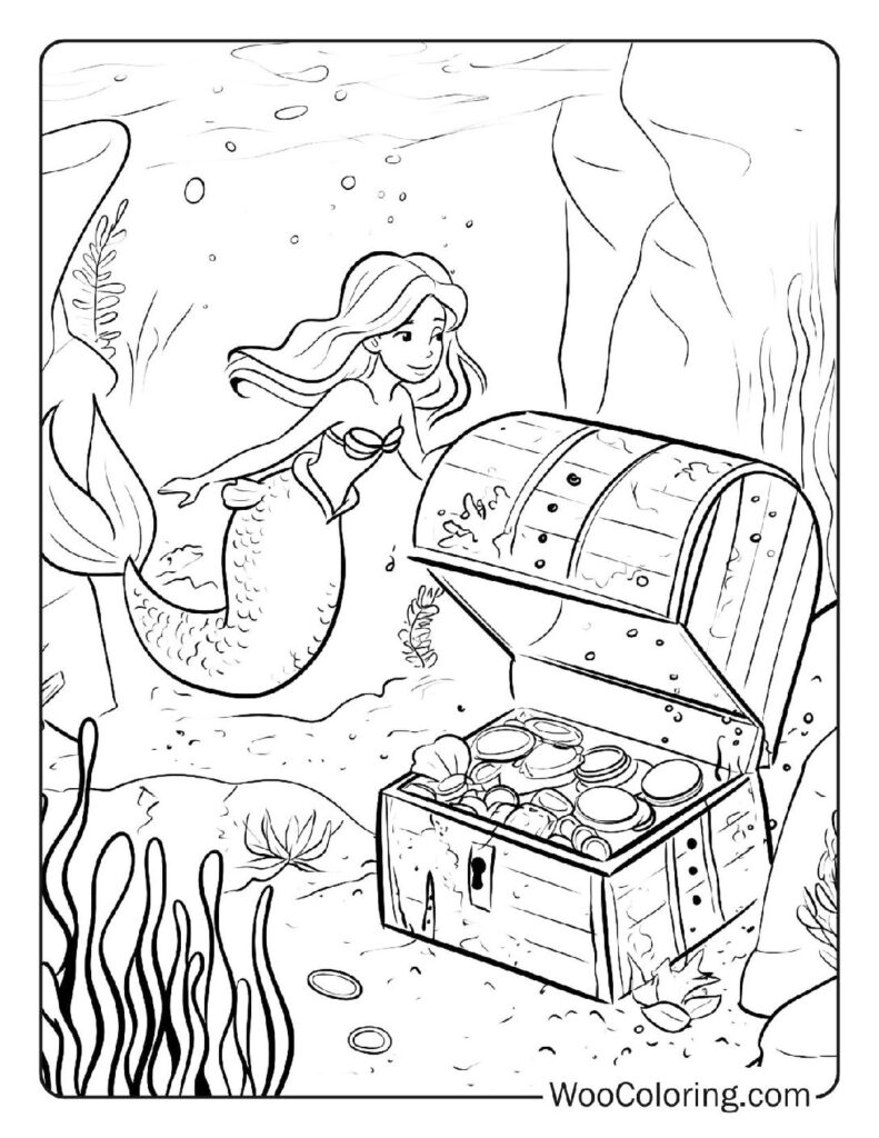 100  Mermaid coloring pages  Free PDF To Print  - 52