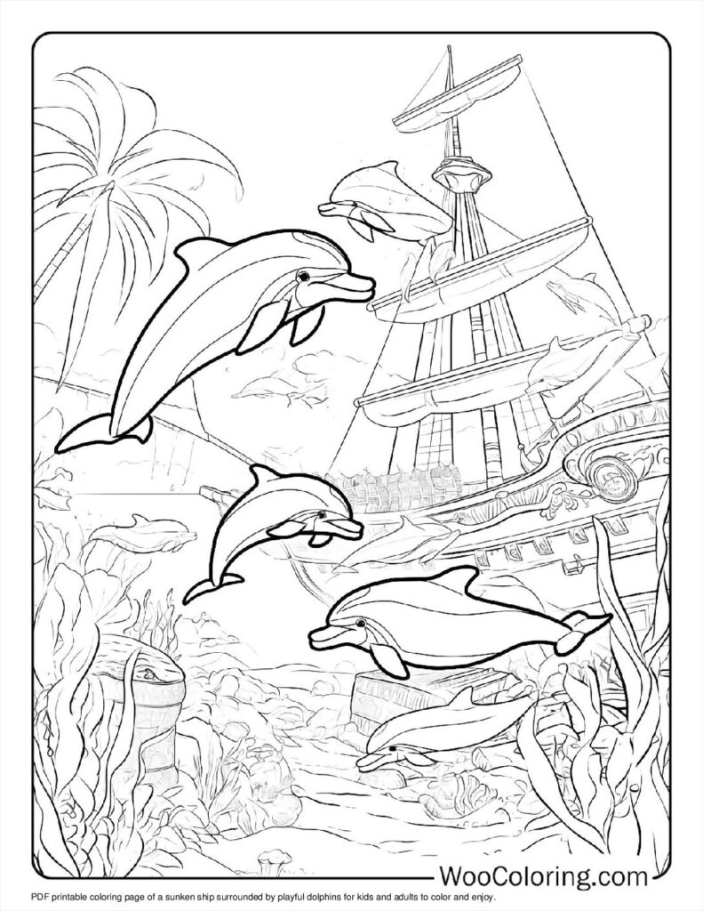 100  Dolphin coloring pages  Free PDF To Print  - 19