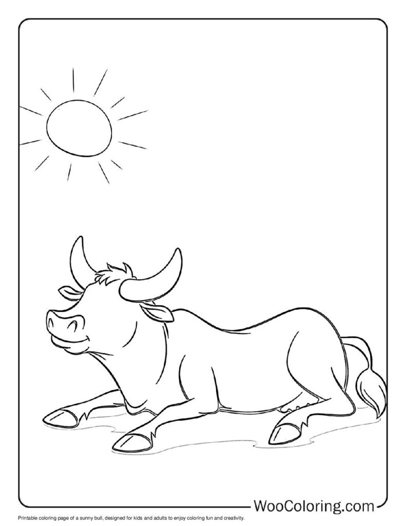 100  Bull coloring pages  Free PDF To Print  - 50