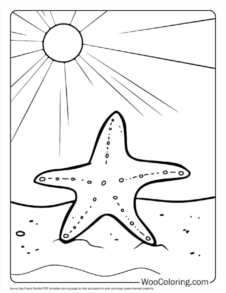 100  Starfish coloring pages  Free PDF To Print  - 97
