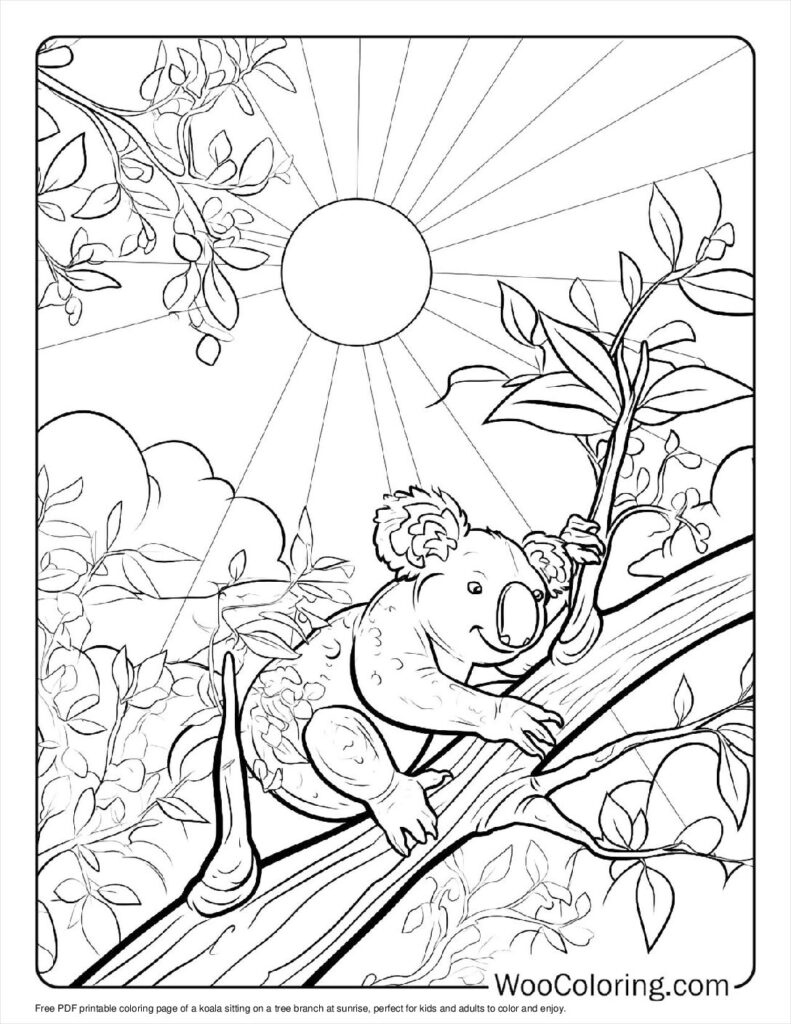 100  Koala coloring pages  Free PDF To Print  - 81