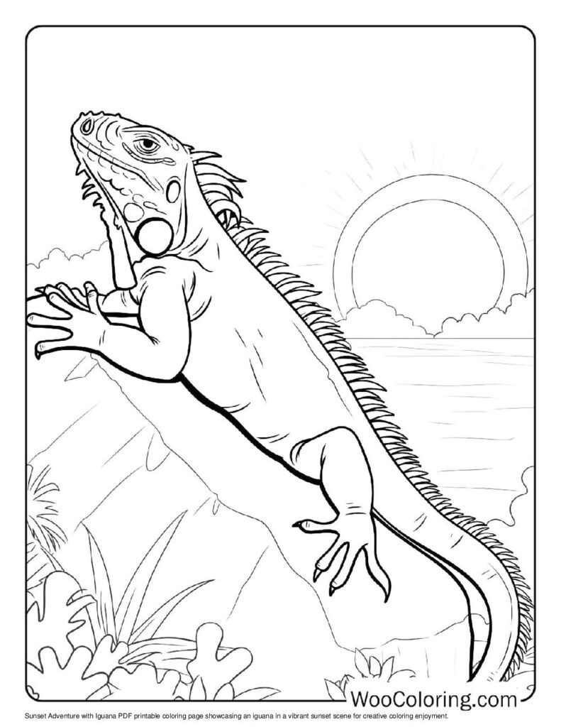 100 Iguana coloring pages Free PDF To Print - 59