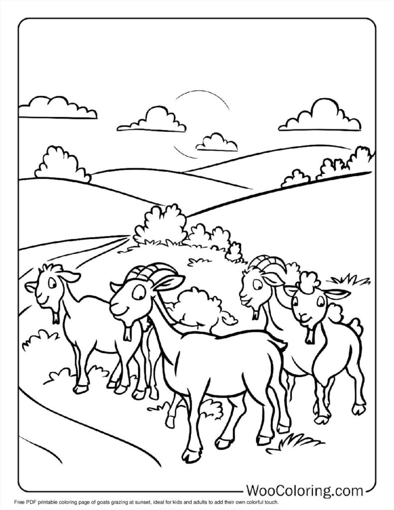 100  Goat coloring pages  Free PDF To Print  - 14
