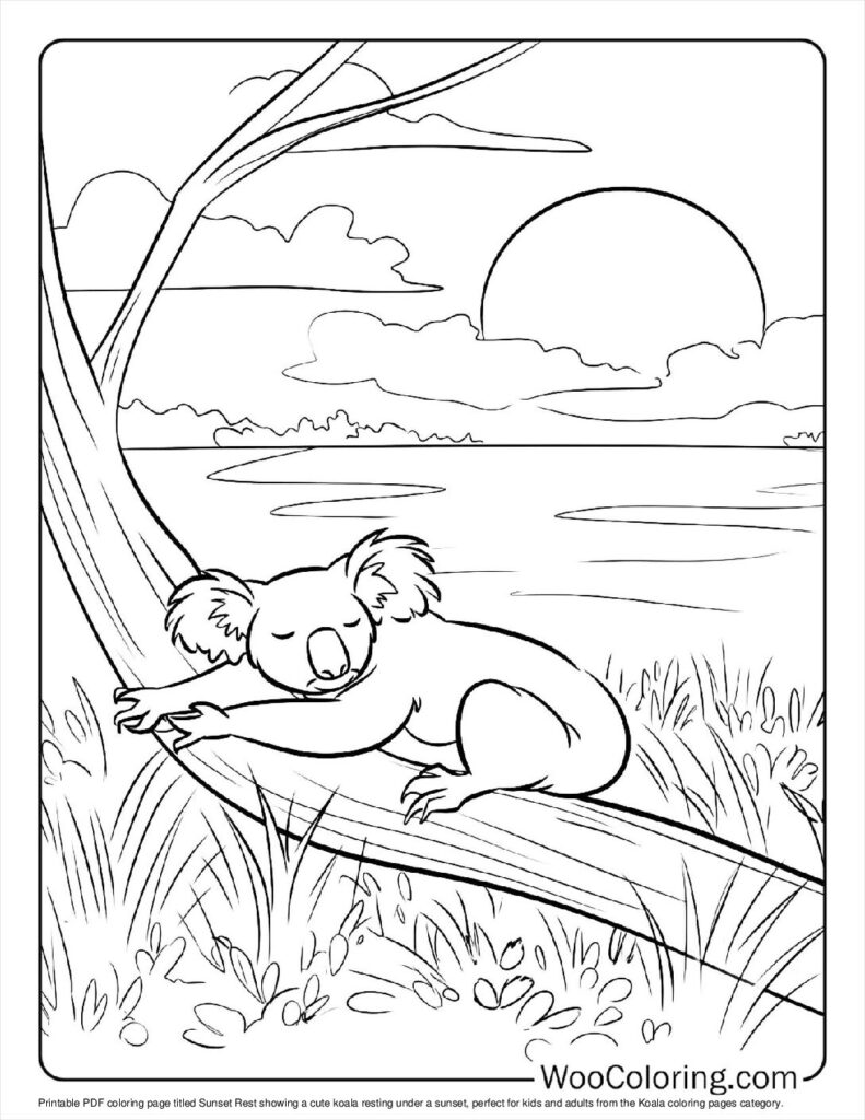 100  Koala coloring pages  Free PDF To Print  - 88