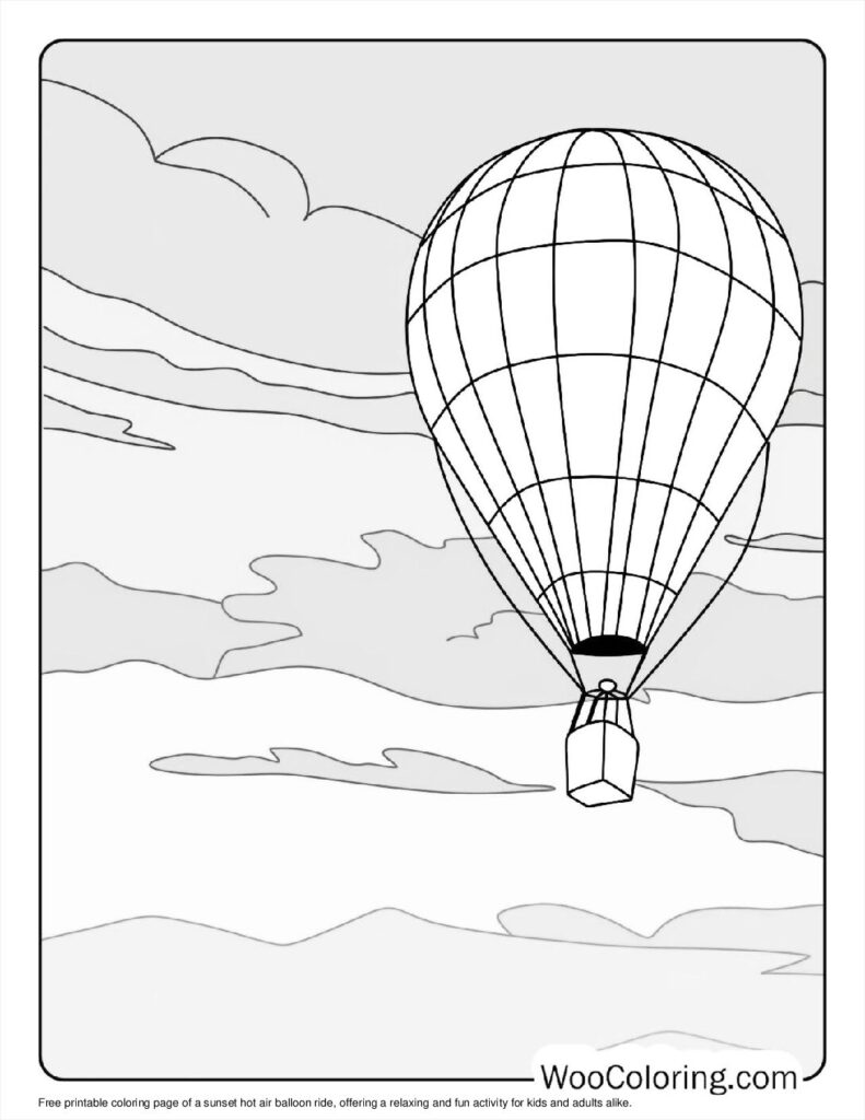 100  Hot Air Balloon coloring pages  Free PDF To Print  - 16