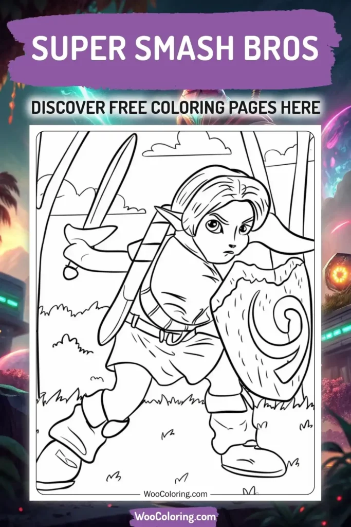 Super Smash Bros coloring pages designs from video game