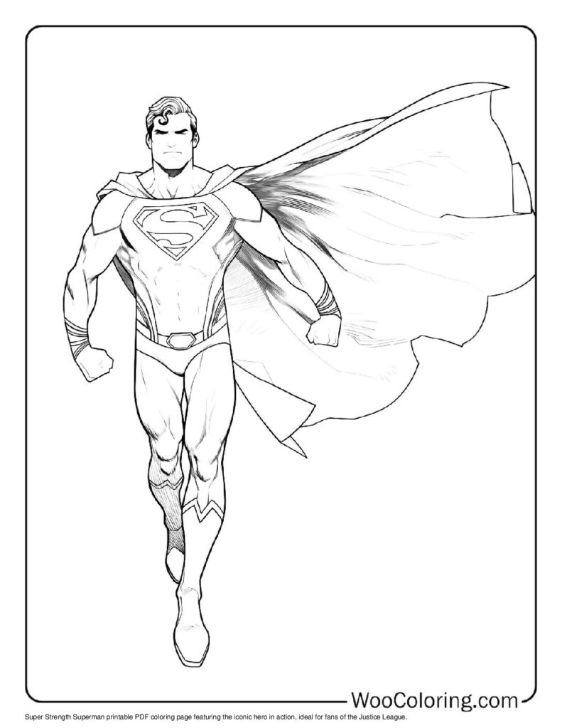 Super Strength Superman Coloring Page