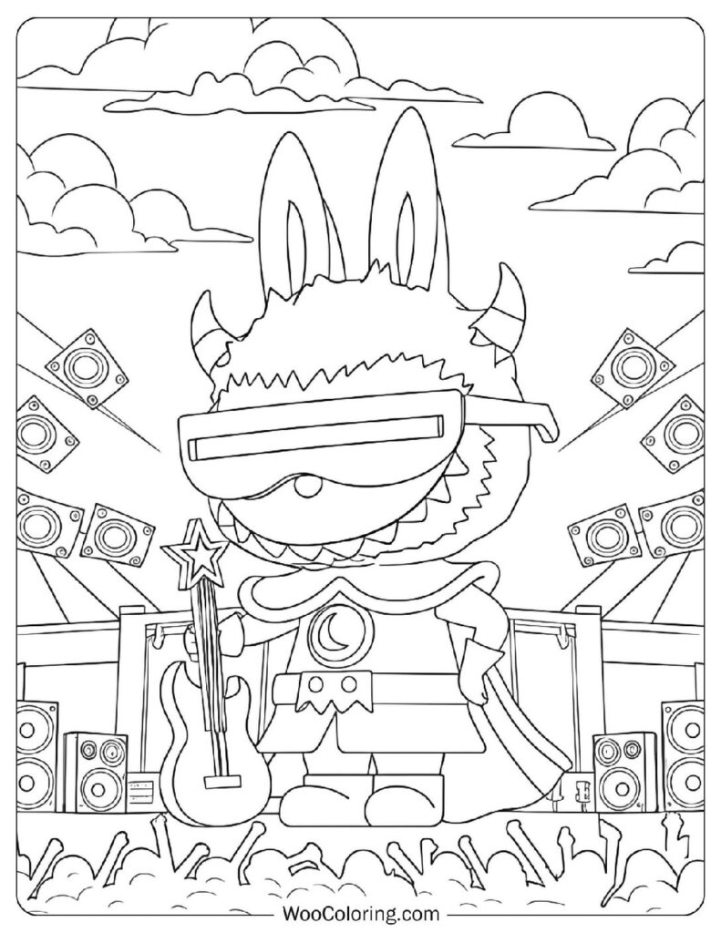28 Labubu Coloring Pages Free PDF To Print - 58