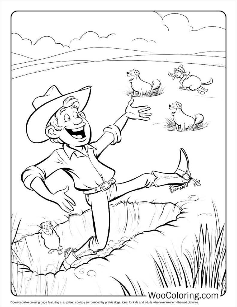 100  Cowboy coloring pages  Free PDF To Print  - 86