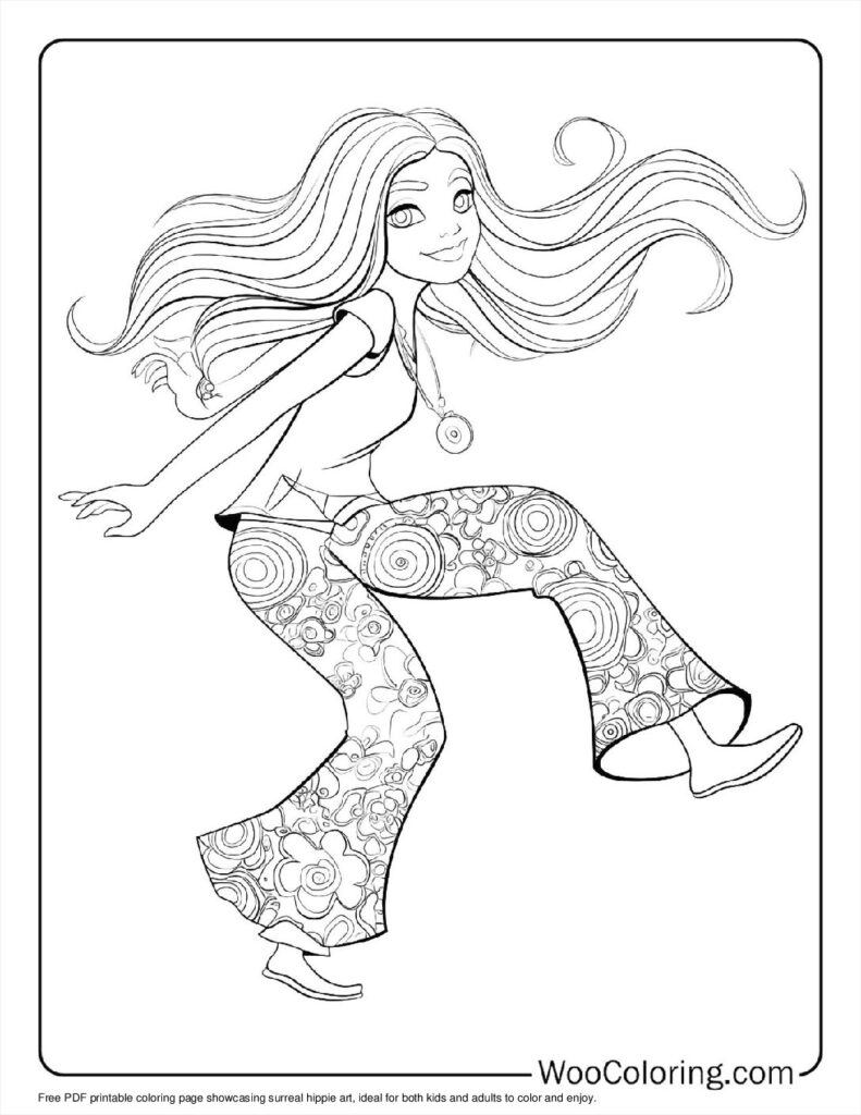 100  Hippie coloring pages  Free PDF To Print  - 16