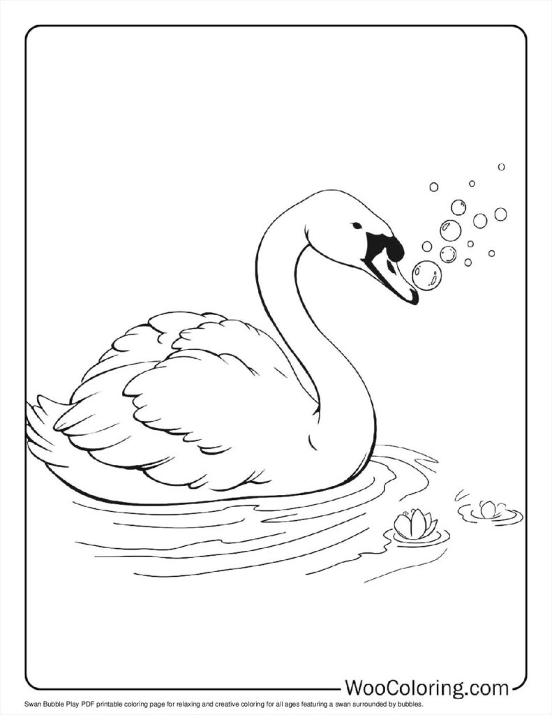 100  Swan coloring pages  Free PDF To Print  - 59
