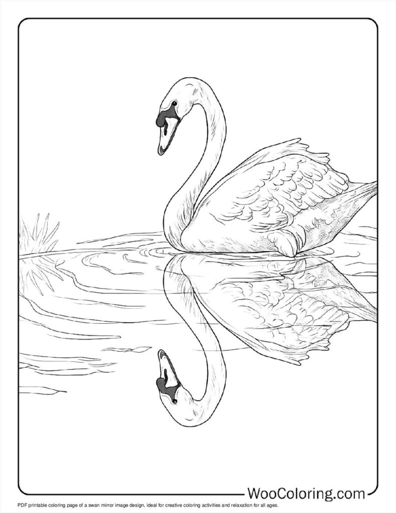 100  Swan coloring pages  Free PDF To Print  - 26