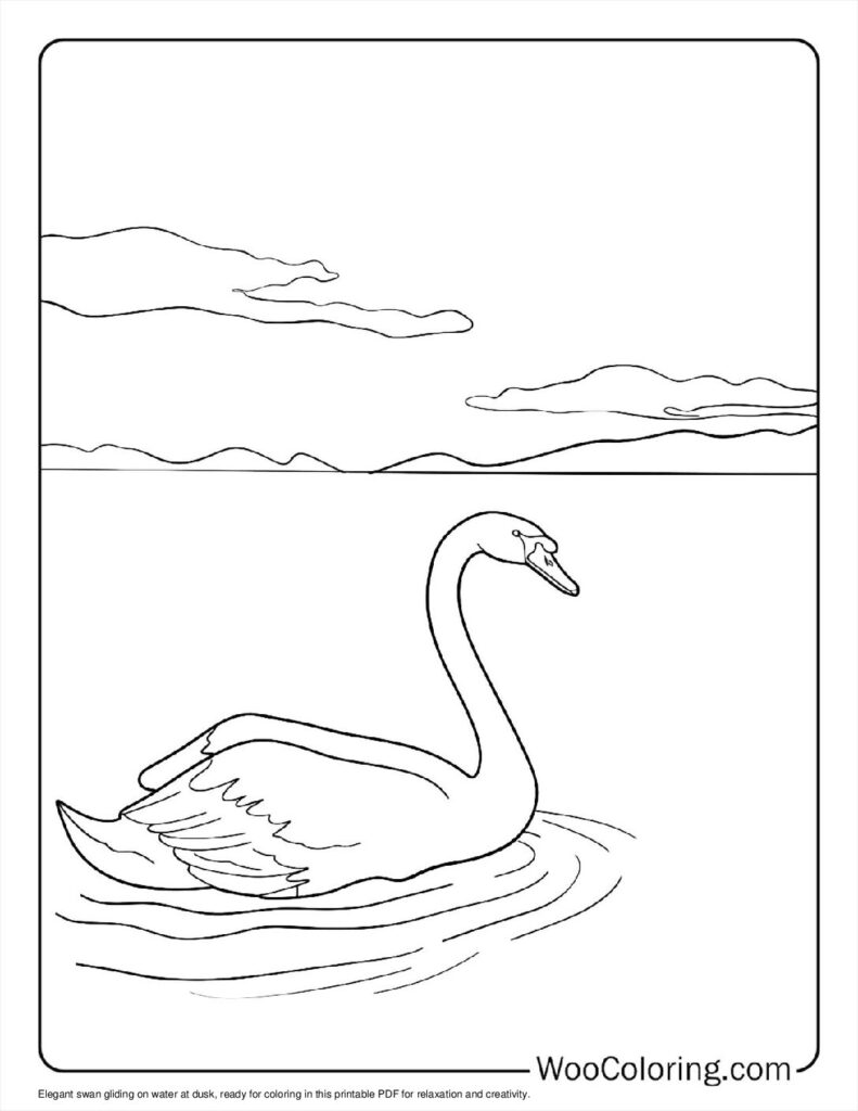 100  Swan coloring pages  Free PDF To Print  - 54