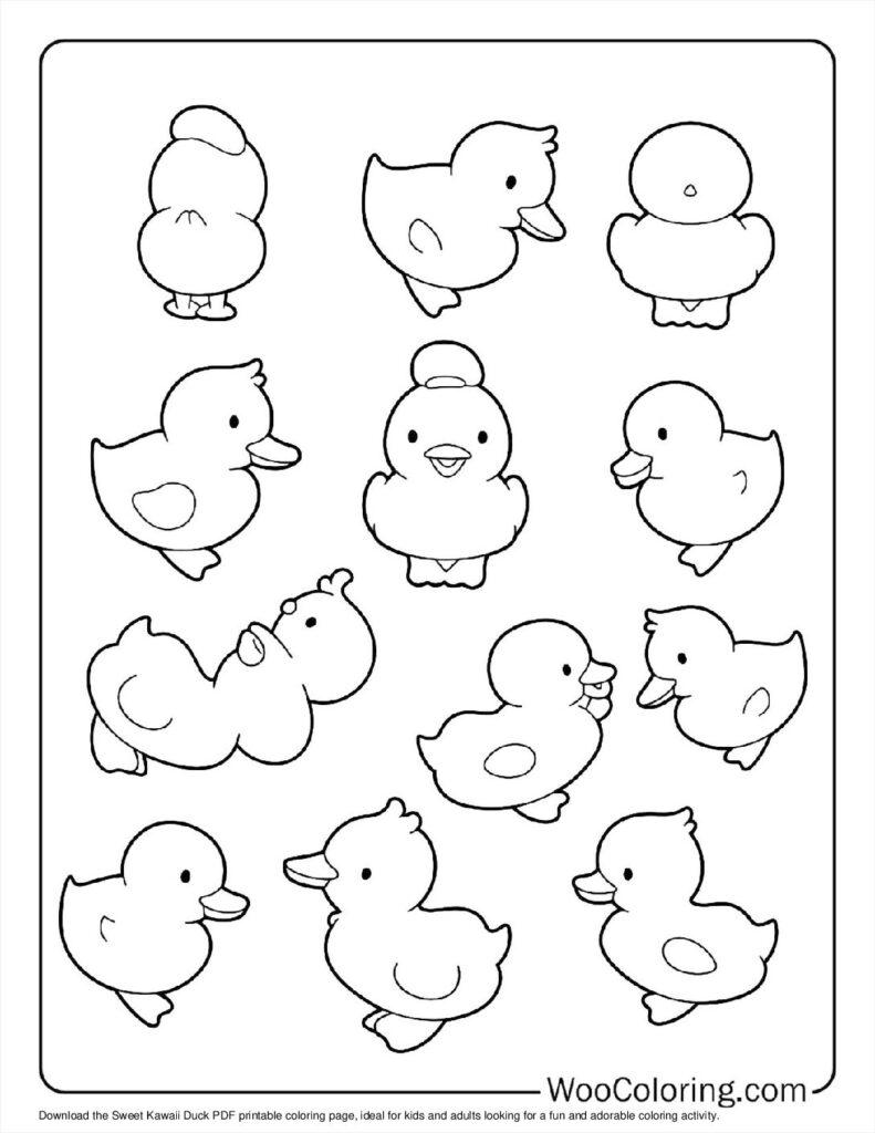 100  Duck coloring pages  Free PDF To Print  - 6