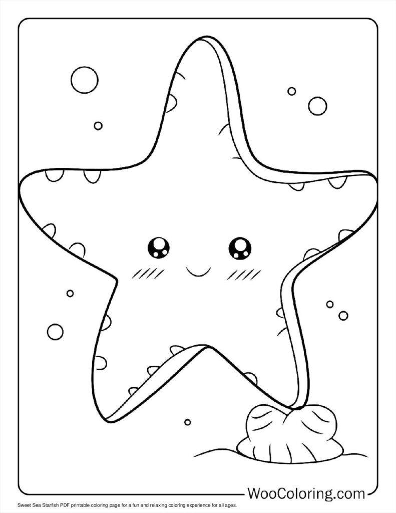 100  Starfish coloring pages  Free PDF To Print  - 82