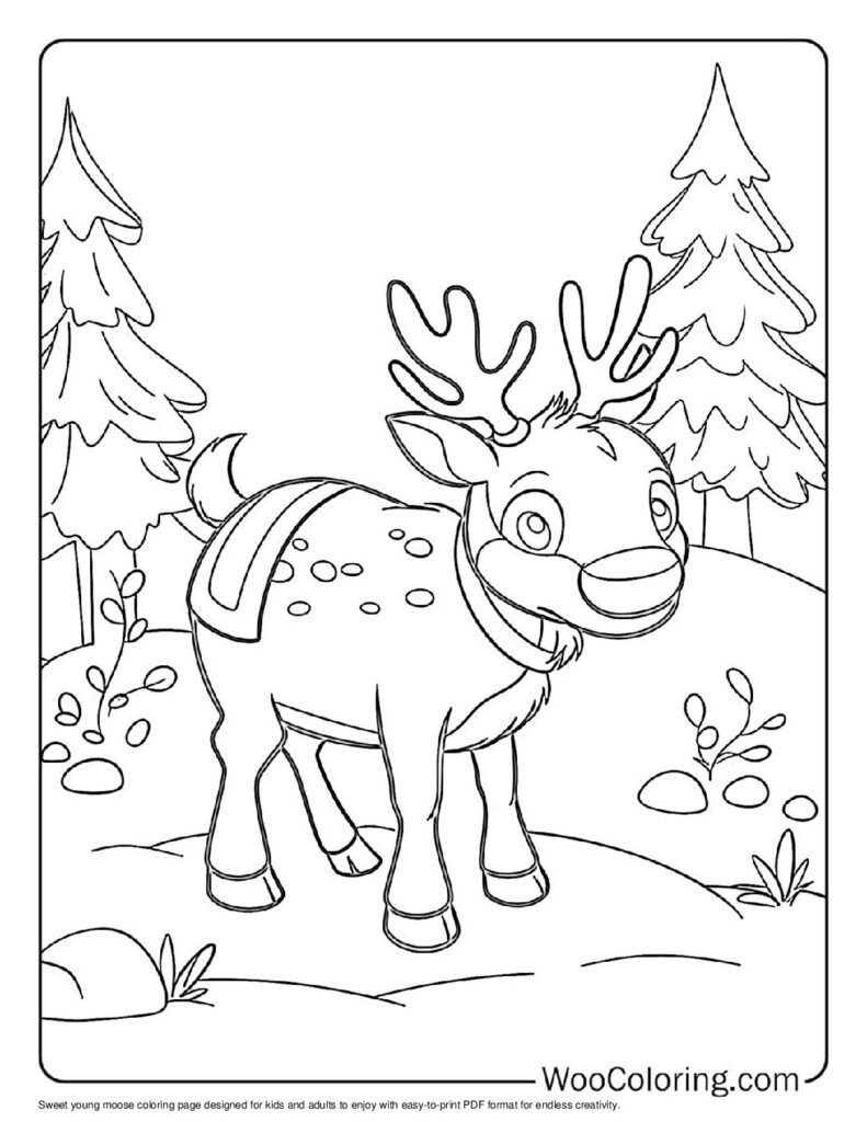 100  Moose coloring pages  Free PDF To Print  - 36