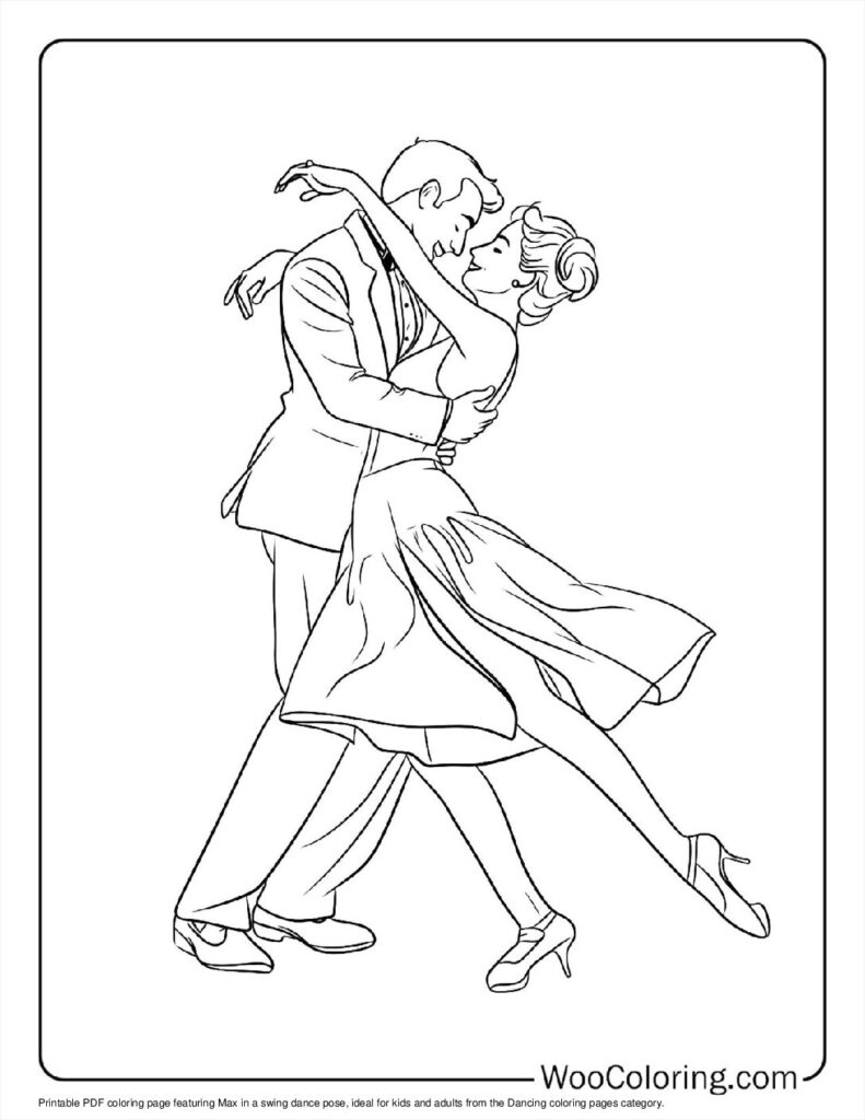 100  Dancing coloring pages  Free PDF To Print  - 41