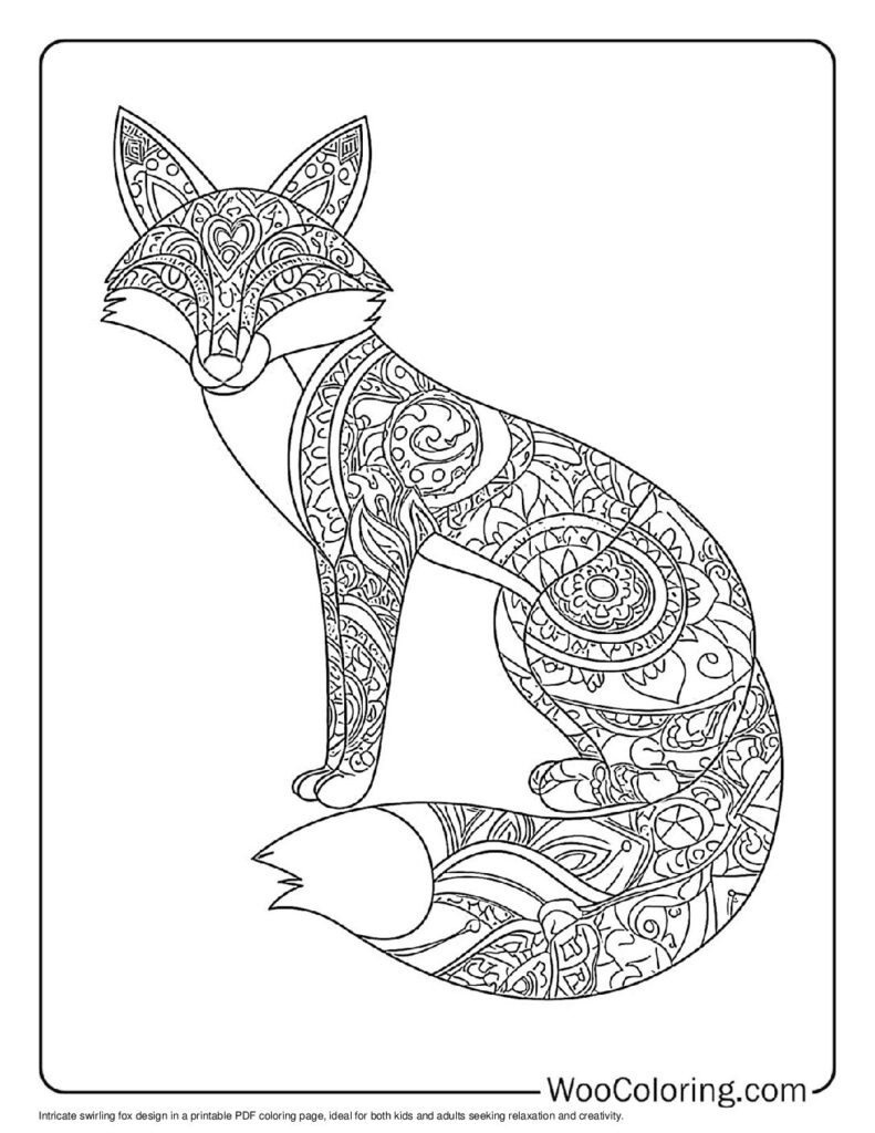100  Fox coloring pages  Free PDF To Print  - 94