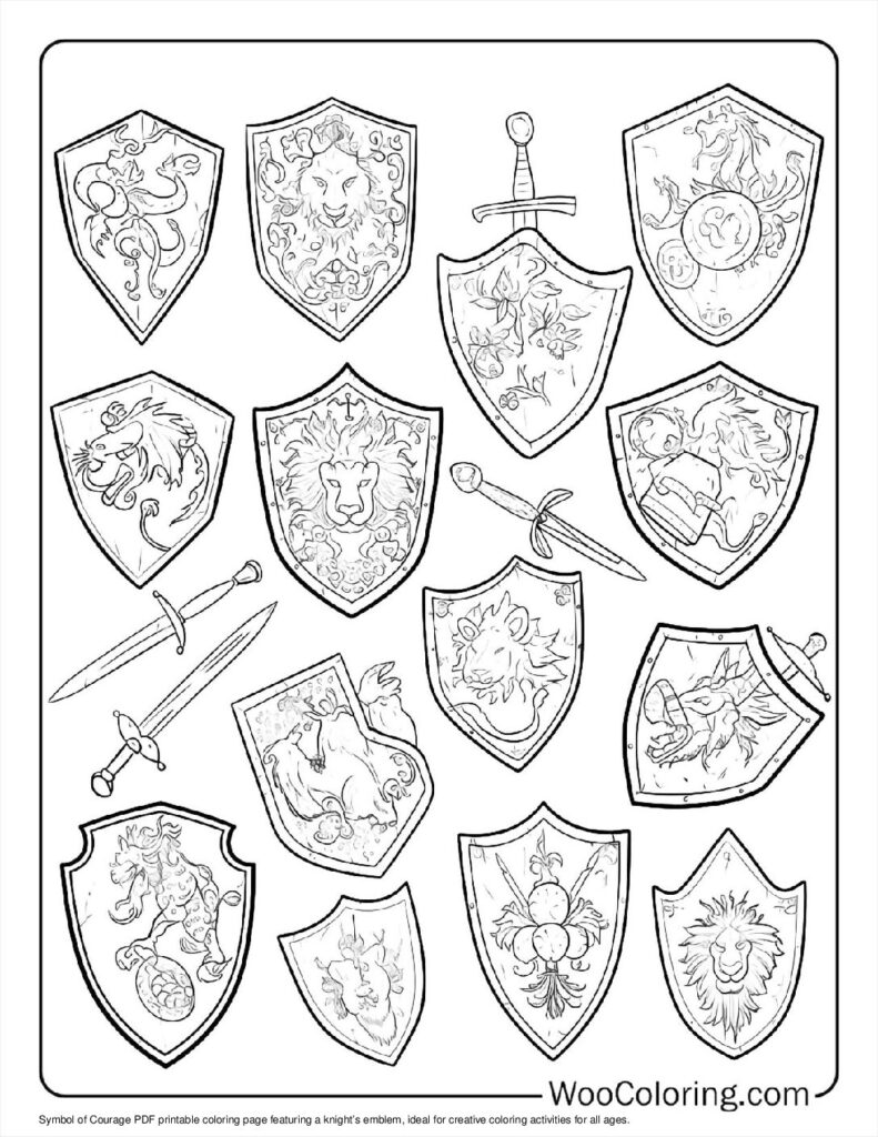 100  Knight coloring pages  Free PDF To Print  - 69