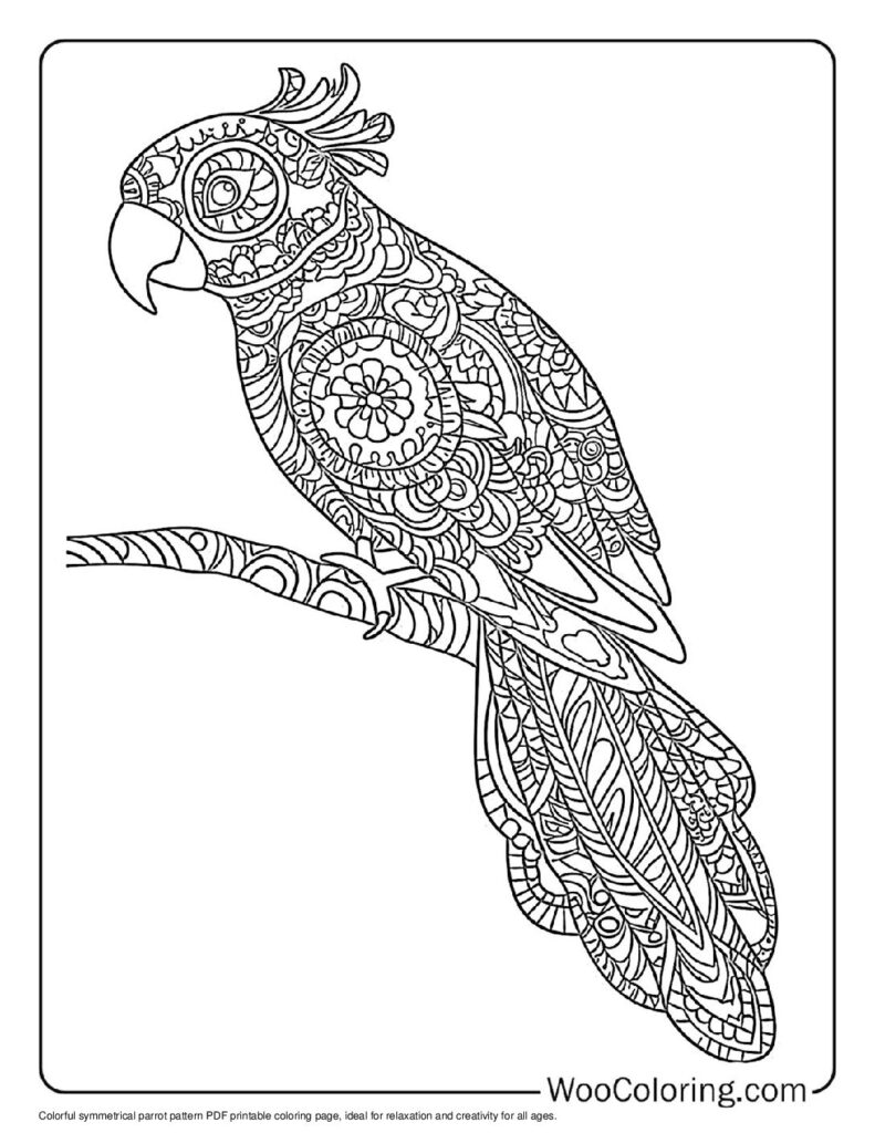100  Parrot coloring pages  Free PDF To Print  - 55