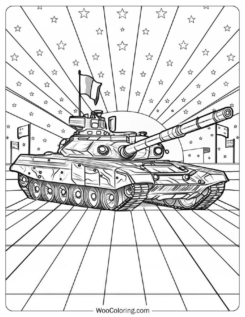T90 A Armata Tank Coloring Picture