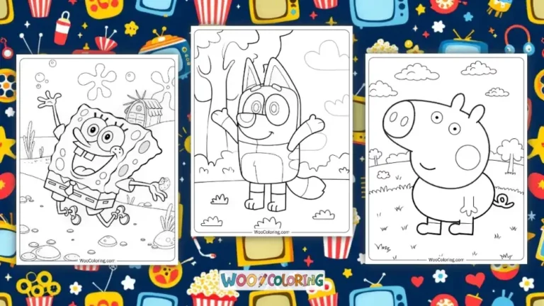 TV Show Coloring Pages Design Image