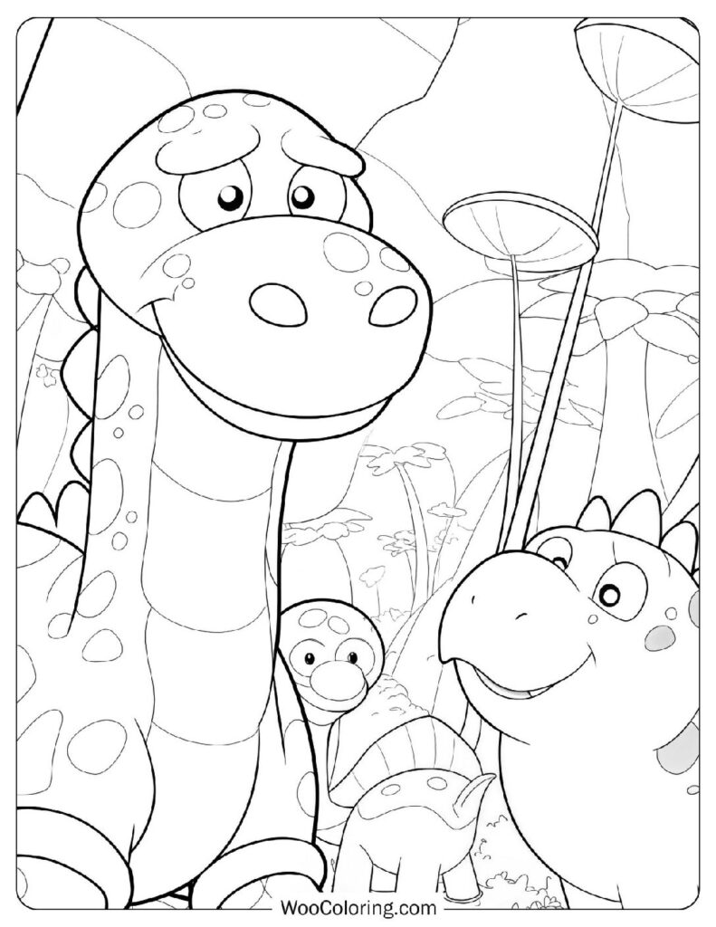 TV Show Gigantosaurus Coloring Sheet For Preschoolers