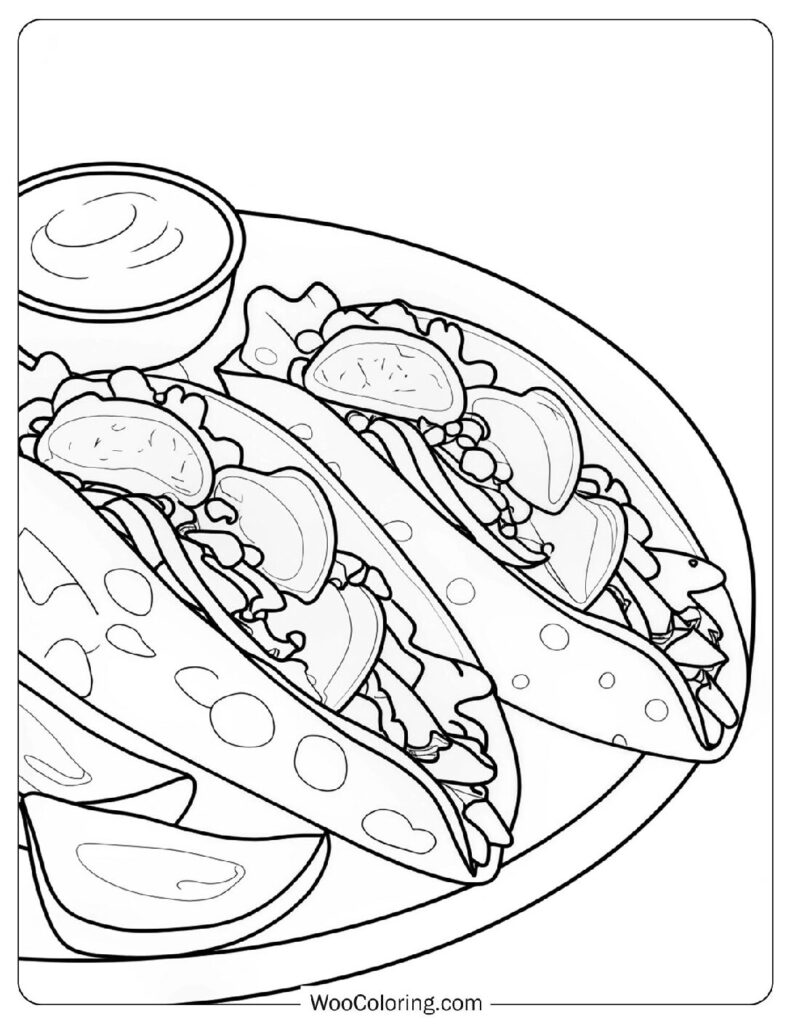 30 Taco Coloring Pages  Free PDF To Print  - 99