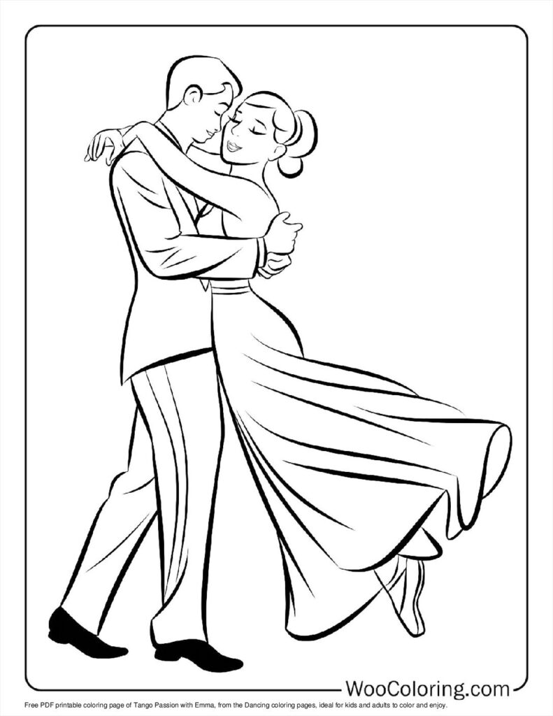 100  Dancing coloring pages  Free PDF To Print  - 82