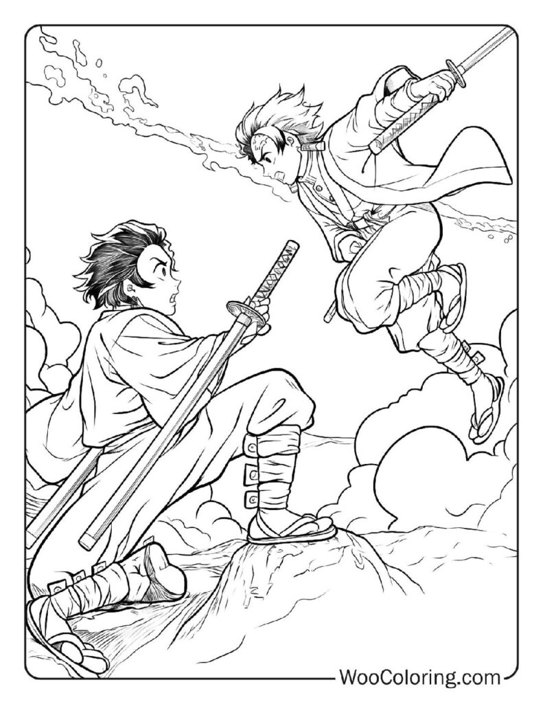 100  Demon Slayer coloring pages  Free PDF To Print  - 21
