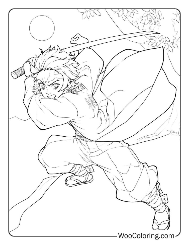 100  Demon Slayer coloring pages  Free PDF To Print  - 1